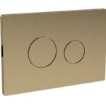 Brushed Brass Round Plate for Pneumatic Dual Flush