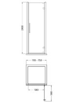 Apex 760mm Hinged Door - Image 3