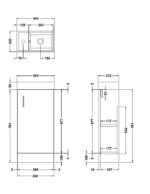 400mm Floor Standing Vanity & Basin - Image 3