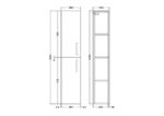 Nuie Athena 300mm Tall Unit (2 Door) - Image 3