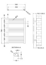 Straight Ladder Rail - Image 2