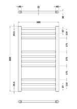 Round Straight Towel Radiator 800x500 - Image 2