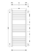 Round Straight Towel Radiator 1200x500 - Image 3