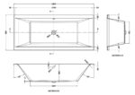 Square Double Ended Bath 1800 x 800mm - Image 3