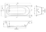 Nuie Otley Round Straight Bath 1675 x 700mm - Image 3