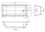 Nuie Linton Thin Edge Single Ended Bath 1800 x 800mm - Image 4