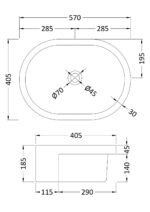 Semi-recessed basin - Image 2