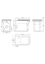 Nuie Ava Square Back To Wall Pan & Soft Close Seat - Image 2
