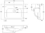 560mm Semi Recessed Basin (1 Tap Hole) - Image 2