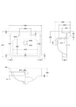 Hudson Reed Richmond 560mm Basin (2 Tap Hole) - Image 2
