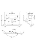500mm Basin (2 Tap Hole) - Image 2
