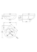 Corner Wall Hung Basin - Image 2