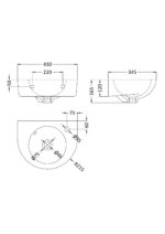 450mm Wall Hung Basin - Image 2