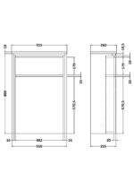 Hudson Reed Lille 550mm WC Unit (255 Deep) - Image 3
