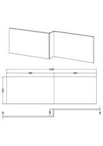 1800mm Offset Side Panel Waterproof - Image 2