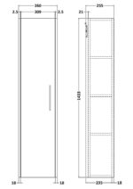 Hudson Reed Juno Wall Hung 350mm Tall Unit - Image 3