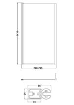 Square Bath Screen With Fixed Return - Image 4