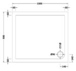 Slip Resistant Rectangular Shower Tray 1000 x 900mm - Image 2