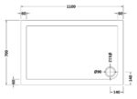 Slip Resistant Rectangular Shower Tray 1100 x 700mm - Image 2