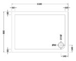 Slip Resistant Rectangular Shower Tray 1100 x 800mm - Image 2