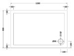 Slip Resistant Rectangular Shower Tray 1200 x 800mm - Image 2