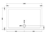 Slip Resistant Rectangular Shower Tray 1300 x 800mm - Image 3