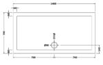 Slip Resistant Rectangular Shower Tray 1400 x 700mm - Image 3