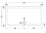 Slip Resistant Rectangular Shower Tray 1400 x 760mm - Image 3