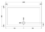 Slip Resistant Rectangular Shower Tray 1400 x 800mm - Image 3