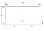 Slip Resistant Rectangular Shower Tray 1500 x 760mm - Image 3