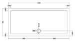 Slip Resistant Rectangular Shower Tray 1700 x 760mm - Image 3