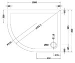 Slip Resistant Offset Quadrant Shower Tray LH 1000 x 800mm - Image 2