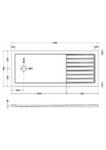 Slip Resistant Rectangular Walk-In Shower Tray 1700 x 700mm - Image 2