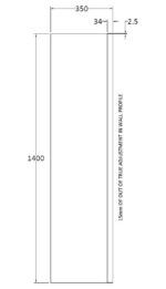 350mm Fixed Bath Screen - Image 4