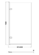 Nuie Pacific Square Hinged Bath Screen - Image 3