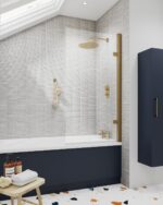 Nuie Pacific Square Hinged Bath Screen - Image 2