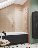 Square Hinged Bath Screen - 8mm - Image 2