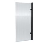 Square Hinged Fluted Bath Screen - 8mm