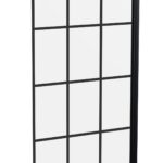 Square Black Framed Bath Screen