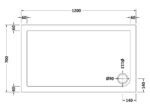 Rectangular Shower Tray 1200 x 700mm - Image 2