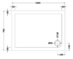 Rectangular Shower Tray 1000 x 760mm - Image 2
