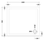 Nuie Rectangular Shower Tray 1000 x 900mm - Image 2