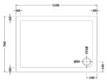 Rectangular Shower Tray 1100 x 760mm - Image 2