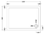 Rectangular Shower Tray 1100 x 800mm - Image 2