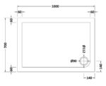 Rectangular Shower Tray 1000 x 700mm - Image 2