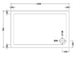 Rectangular Shower Tray 1200 x 760mm - Image 2