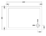 Rectangular Shower Tray 1200 x 800mm - Image 2