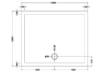 Rectangular shower tray 1200 x 1000mm - Image 2