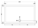 Rectangular Shower Tray 1500 x 900mm - Image 2