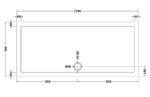 Rectangular Shower Tray 1700 x 760mm - Image 2